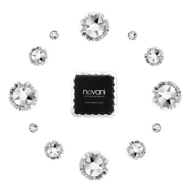 Novani Clear Rhinestones Flat Back Round Rhinestone Style 2088 Sparkly