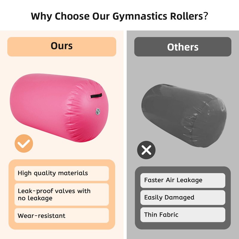 Inflatable Gymnastics Air Roller Tumbling Barrel with Electric Pump for