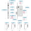 ES 921 Mortice Door Lock for Deadlock DIN Left (55