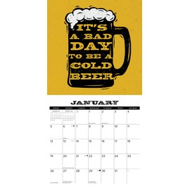 Willow Creek Press Beer - Through the Years Monthly 2025 Wall Calendar (12" x 12")