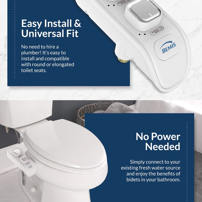 Bemis WS100 000 Wellspring Bidet Attachment, Fresh Water Spray, Non