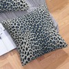 Leopard Print Navy Blue Throw Pillow Covers 18x18 Cheetah Pattern