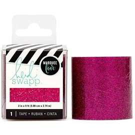 American Crafts Heidi Swapp Lightbox Pink Glitter 2 Inch 3 Yards Tape