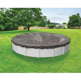 Robelle 21 ft Extra Heavy Duty Magnesium Winter Pool Cover for Above Ground Pools, 4 ft Overlap (25 ft Cover Size), Solid 10 x 10 Scrim, 2.91 oz/yd2, 12-Year Warranty, Style: 5921-4A