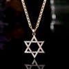 Barzel 18K Gold Plated Crystal Star of David Charm Necklace