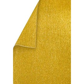 Best Creation 15 Piece Double-Sided Brushed Metal Cardstock Paper, Gold