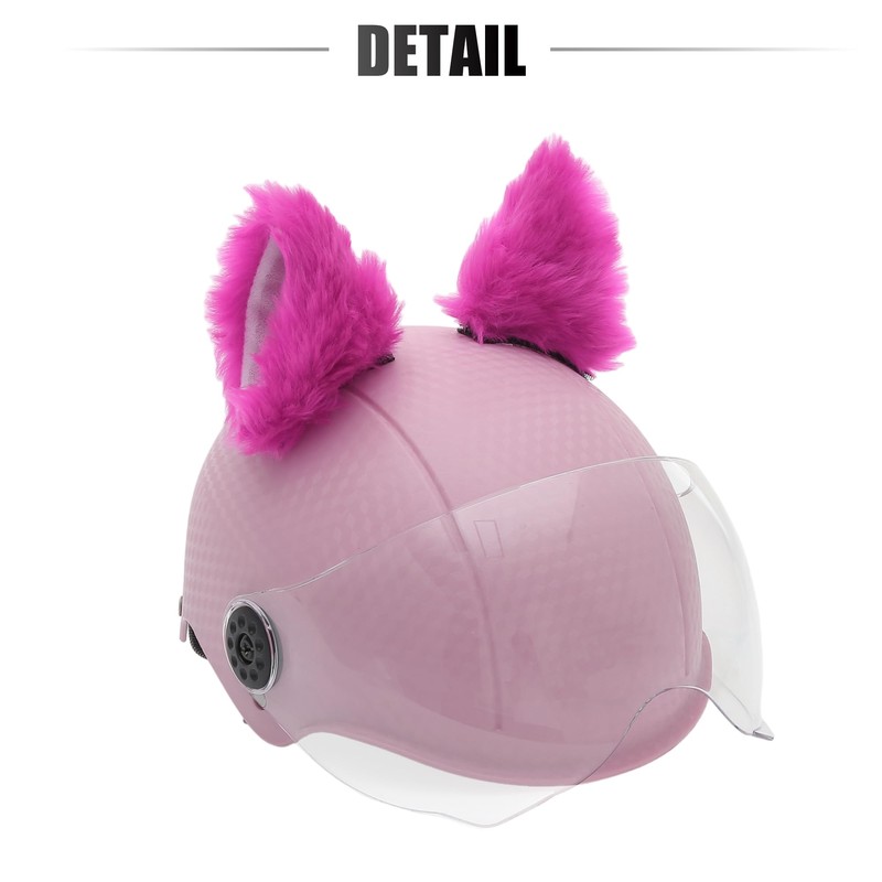 X AUTOHAUX 1 Pair Motorcycle Plush Cat Ears Shape Helmet