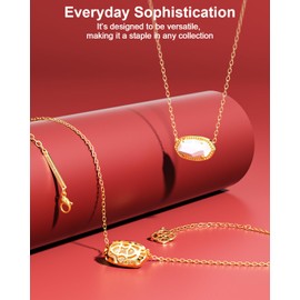 AICase 18K Gold Plated Pendant Necklace for Women,Fashion Jewelry,Anniversary Birthday Gifts for Women/MoM/Sister/Friends/Her/Wife/Grandma/Coworker Mother's Day gifts for MoM