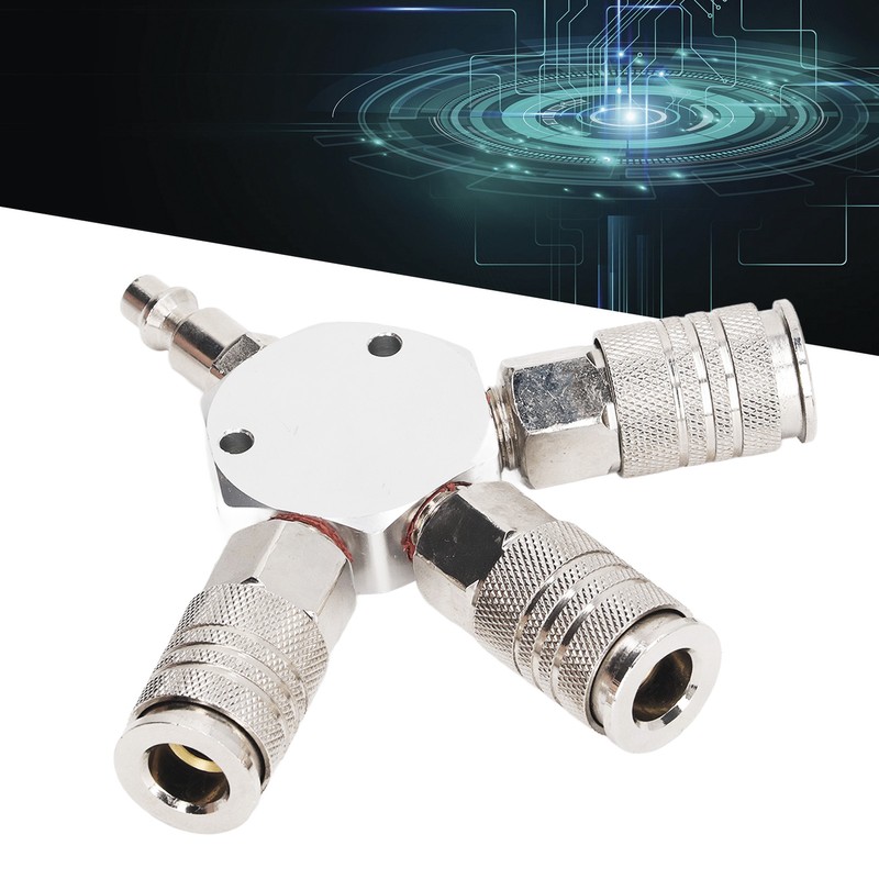 3 Way Air Splitter 1/4 Inch NPT Male Thread 3