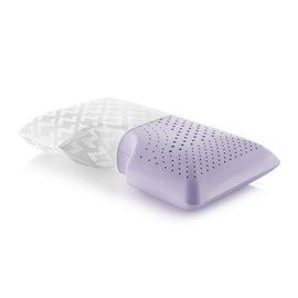 MALOUF Z Shoulder Zoned Dough Memory Foam Pillow - Infused with Lavender Scent - Aromatherapy Spritzer Included - Premium Tencel Cover - 5 Year U.S. Warranty - Mid Loft - King, Purple