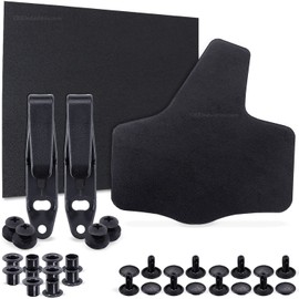 DIY Hybrid Holster Making Kit - KYDEX - (Black) - Cowhide Leather Backer - (Black - 8-9oz) - (Small) - (Right Hand Carry) - (Fits Belts Up to 1.50 inches) - Inside-The-Waistband/IWB Holster Design