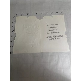 Vintage Just For You Grandpa At Christmas Christmas Card Puppy Dog Beautiful