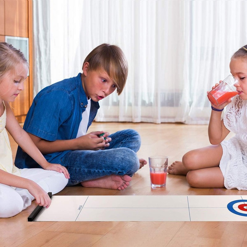 Tabletop Curling Game,Curling Game,Portable Team Board Games,Tabletop Training Family Party