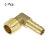 QUARKZMAN Brass Hose Barb Angle Fitting 2 Pieces 3/8 Inch
