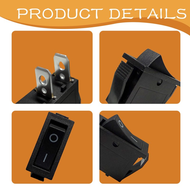 HY35C 2-Pins Push Button Switch AC 125/250V 16/12/10A ON/Off Rocker