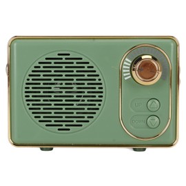 Retro Bluetooth Speaker, Vintage Portable Bluetooth Speakers for Kitchen Desk Bedroom Office Party Outdoor, Portable Wireless Speaker, Party Gift (Green)