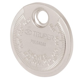 Truper CAL-R, Calibrador redondo para bujías, Lectura en milímetros y pulgadas