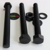 5 x Black Hexagon Head Screws Polypropylene (PP) Plastic Nuts,