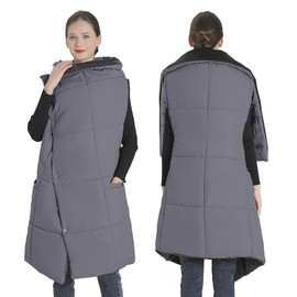 Zorpupoa USB Heated Blanket, Portable Wearable Heated Throw Blanket with 3 Heat Settings, Cordless Electric Heated Throw Wrap Poncho Shawls with Pockets for Home Office Outdoor (Grey, M)