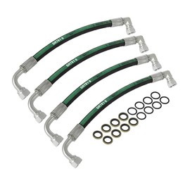 4PCS AW29374 Hydraulic Hose Fits for John Deere 120E 120R 200X 200CX 210 300 300X 300CX 300E 300R 400E 400X 400CX 410 419 420 430 460 512 D120 D160 D170 H120 H130 H160 H165 Front Loaders