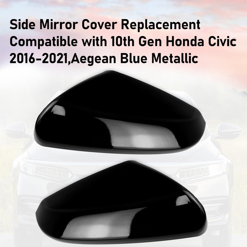 Moonlinks Compatible with 2016-2021 Honda Civic Side Mirror Cover Replacement,Glossy