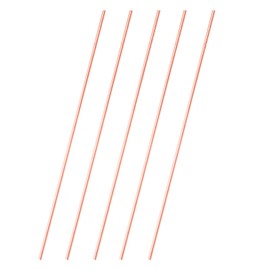 Tynulox 5Pcs 10 Gauge Pure Electrode Copper Round Rod 2.5mm Dia 10" Length Bare Copper Cu Metal Rod for Metal Craft Hobbies