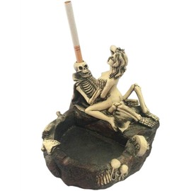 RUITASA Creative Skull Ashtray & Love Never Dies Skull Ashtray Fun Taste The Living Room Decoration for Smoking Room Decor Gifts for Smokers