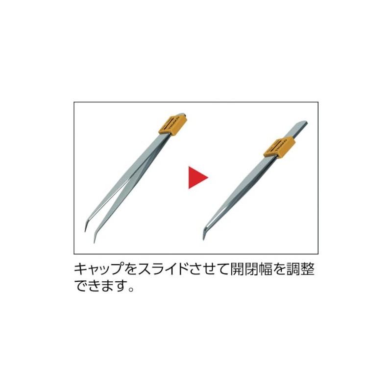 TRUSCO AA125 TSPC25 Stainless Steel Tweezers with Opening Cap