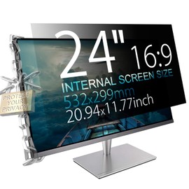MAYAMANG 24" (16:9 Aspect Ratio) Privacy Screen Protector for Widescreen Computer Monitor - 20.94x11.77 inch/532x299 mm - Privacy Filter Display Filter Film - We Offer 2 Different 24" Filter Sizes