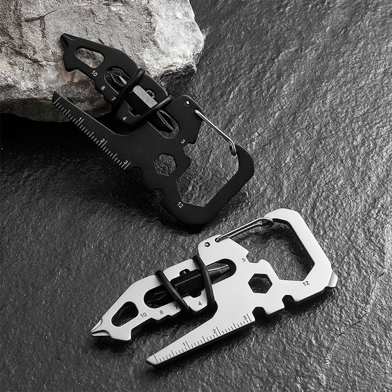 AIMALL Portable 7-in-1 Stainless Steel Tool Card, EDC Multi-Function Tool