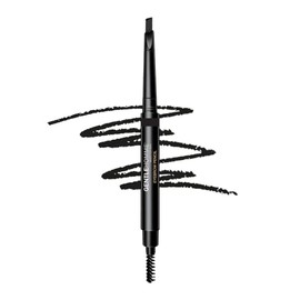 Gentlehomme Mens Eyebrow Pencil Black, Easily Shape Define Fill Eyebrows and Beard, 2 in 1 brush and ultra-thin pencil, Waterproof Smudge Proof Sweatproof, Durable and Long Lasting (Black)