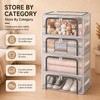 25L Under-Bed Storage Box Transparent PVC Storage Boxes with Lids