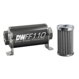 DeatschWerks Fits 8-03-110-100K Stainless Steel 10AN Inline Fuel Filter Kit