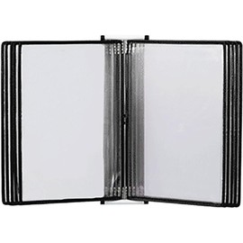 Portadocumentos de Pared, Carpeta de Pared expositora A4, 20 Bolsillos(ColorBlack)                                                                    