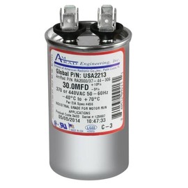 JustCapacitors 30 MFD x 370 or 440 VAC Round Run Capacitor, Compatible Replacement for AMRAD USA2213