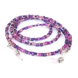 Silk Rose Women’s Eyeglass Beaded Chain, Purple and Plum, One Size