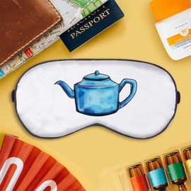 'Blue Tea Pot' Sleep/Travel Eye Mask (EY00006945)