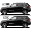 SlickMod Chrome Delete Blackout Vinyl Overlay for 2011-2021 Jeep Grand