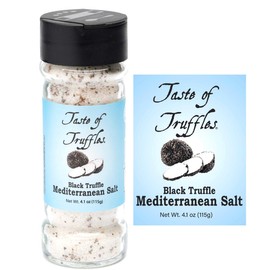 Black Mediterranean Sea Salt 4.1 oz (115g) Gourmet Food Condiments Vegan Vegetarian & Gluten Free - No MSG and Non-GMO