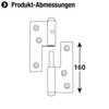 Connex Door Screw-On Hinges - 160 mm - Right -