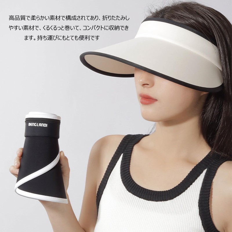 Easylivegogo UV Protection Hat for Women, Sun Visor, Straw Sun
