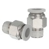 sourcing map 2 Pcs NPT Push to Connect Air Fittings,