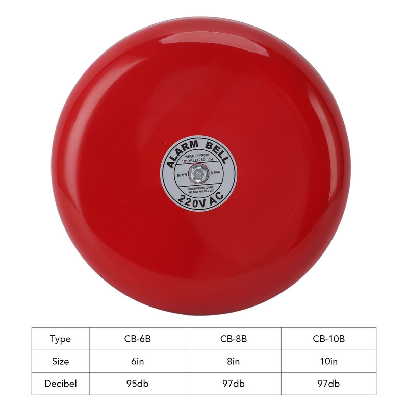 Fire Alarm Bell High Sensitivity Super Loud Sound Electric Round