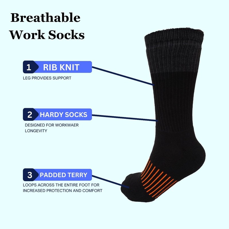AVENAT Mens Work socks Comfort Soft Thick Socks Havy Warm