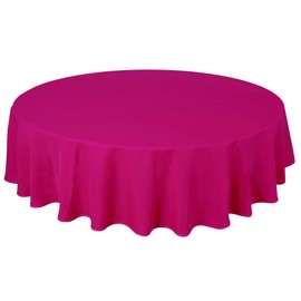 Home Direct Quality Tablecloth Textile Round 140 cm Choice of Colours Fuchsia Pink