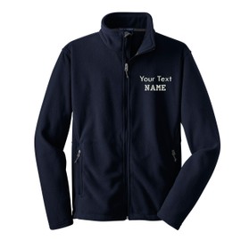 INK STITCH Men Custom Deisgn Your Own Stitching Embroidery Fleece Basic Jackets - Navy (XL)