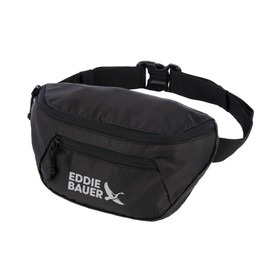 Eddie Bauer Stowaway Packable Waistpack | Sling | Fanny | Travel | Lightweight | Outdoor | Ripstop Polyester, Onyx, One Size