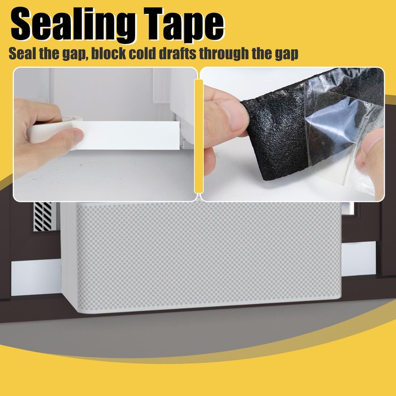 Powrocket 2 Pack Foam Block for U-Shape Window AC Units,Window