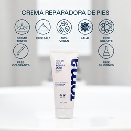 Valquer Foot Repair Cream. Super Moisturizing for Feet, Heels and Elbows. Repairs and Softens Dry and Cracked Skin - 100 ml