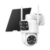 TKENPRO Dual Lens Solar Security Cameras Wireless Outdoor, 2K Full